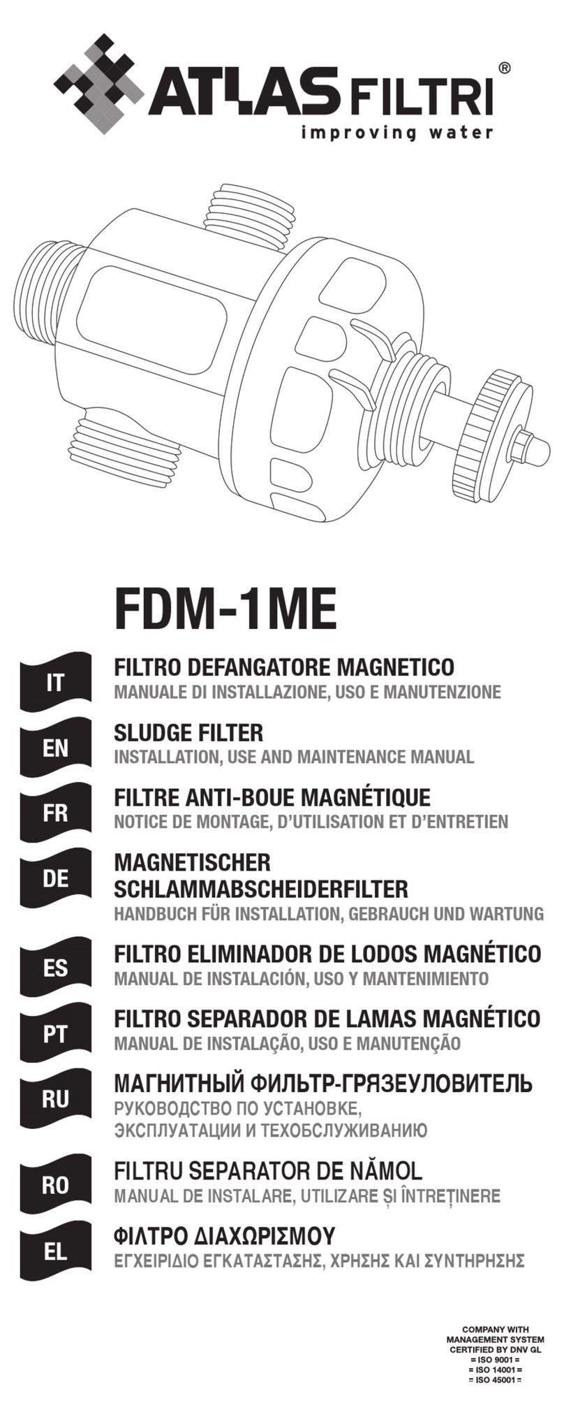 Atlas Filtri FDM-1ME Installation, use and maintenance manual