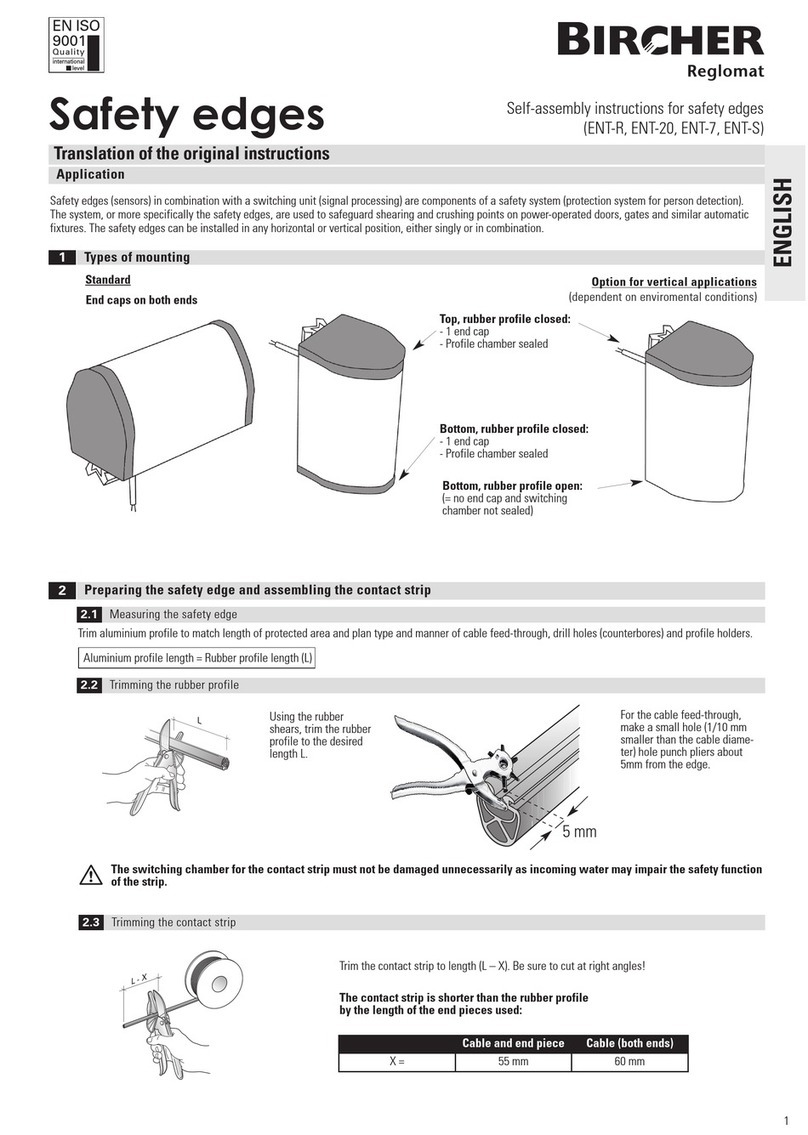 Bircher Reglomat ENT-R Assembly instructions Bircher Reglomat ENT-R Assembly instructions