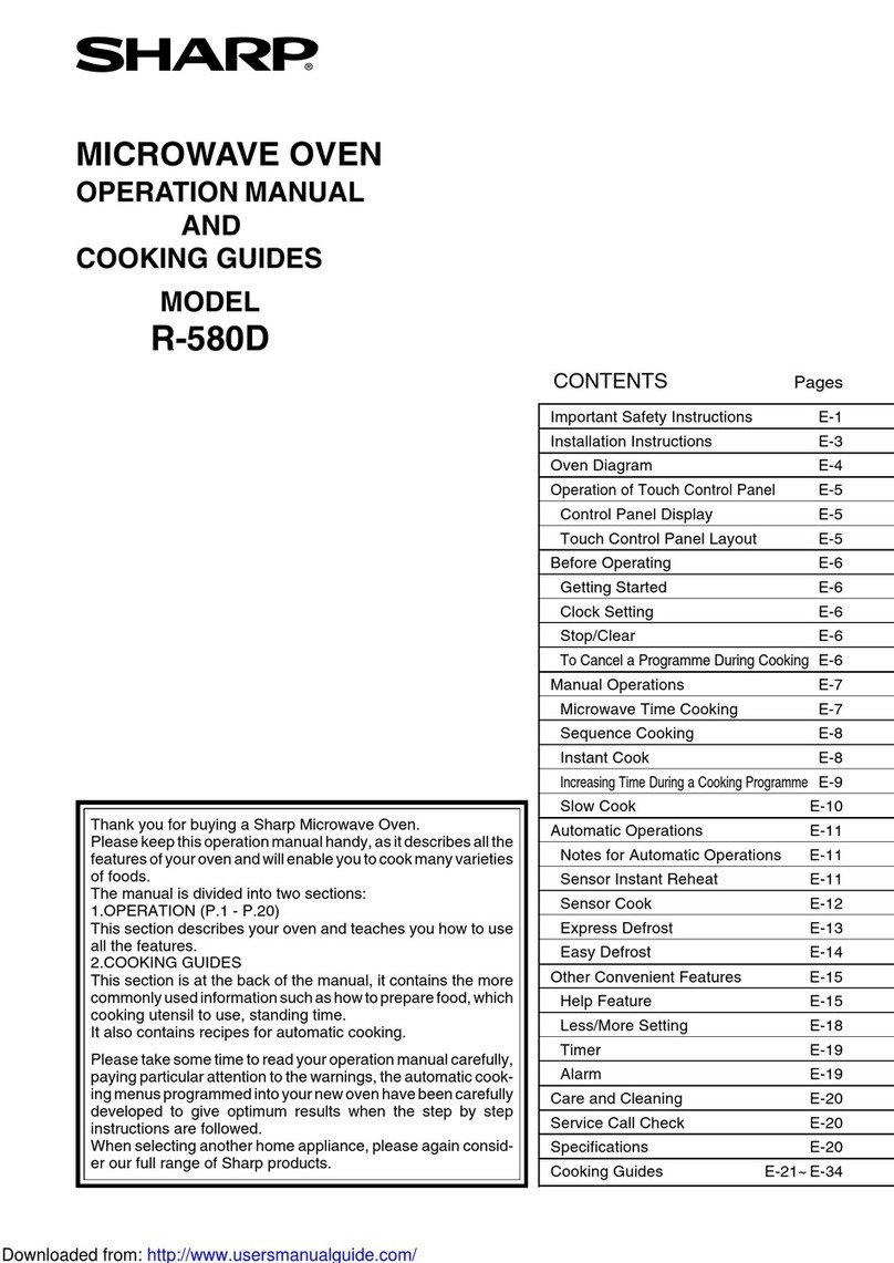 Sharp R-580D Use and care manual
