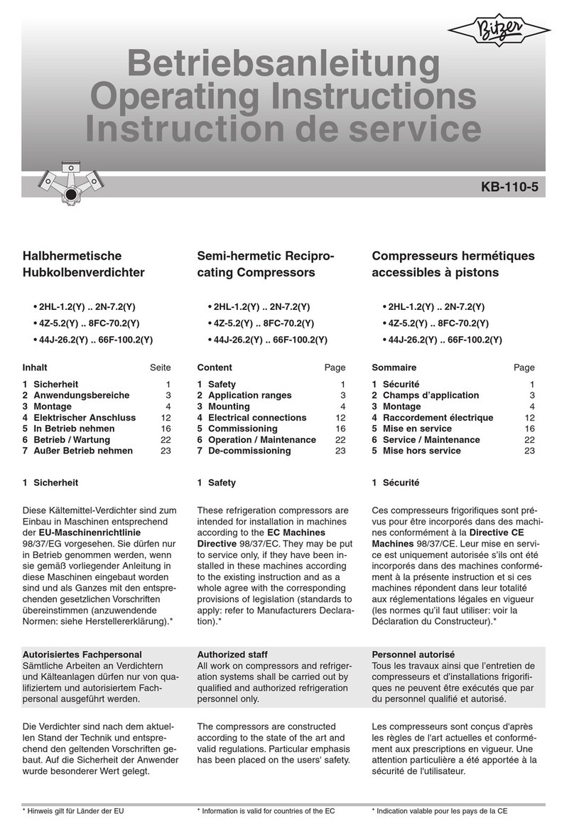 Bitzer 2HL-1.2 User manual