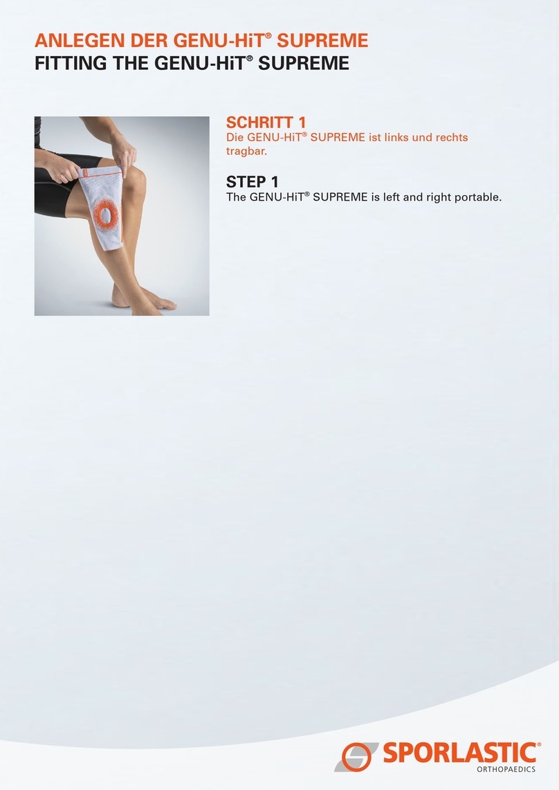 SPORLASTIC GENU-HiT SUPREME Fitting instructions SPORLASTIC GENU-HiT SUPREME Fitting instructions