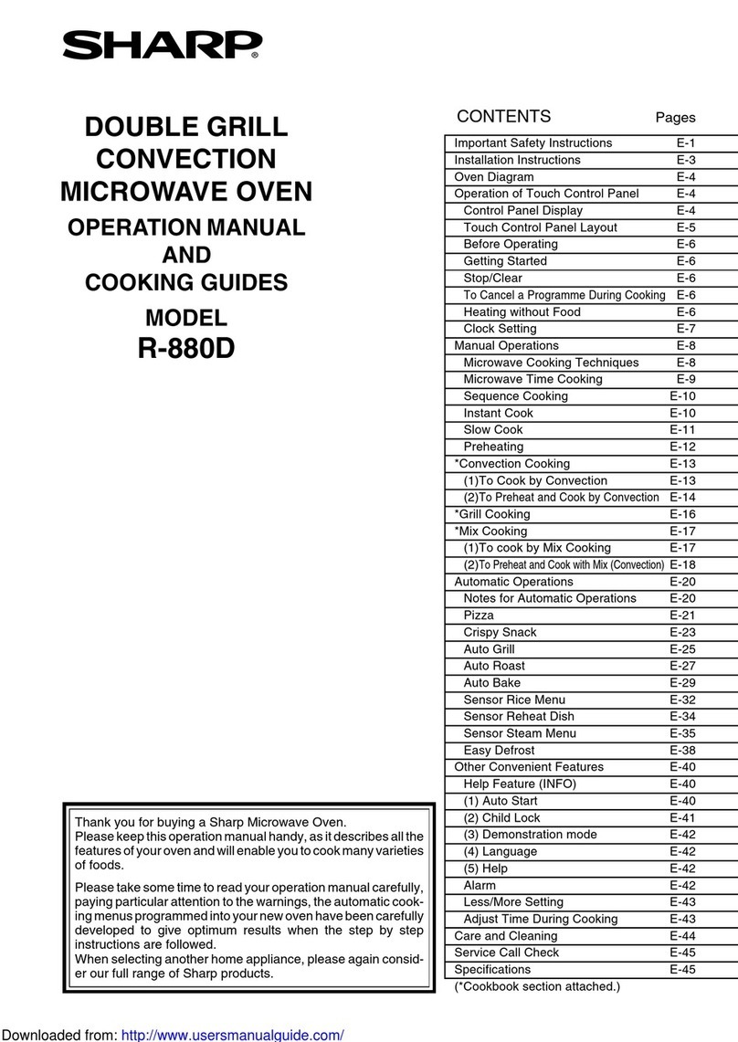 Sharp R-880D Use and care manual