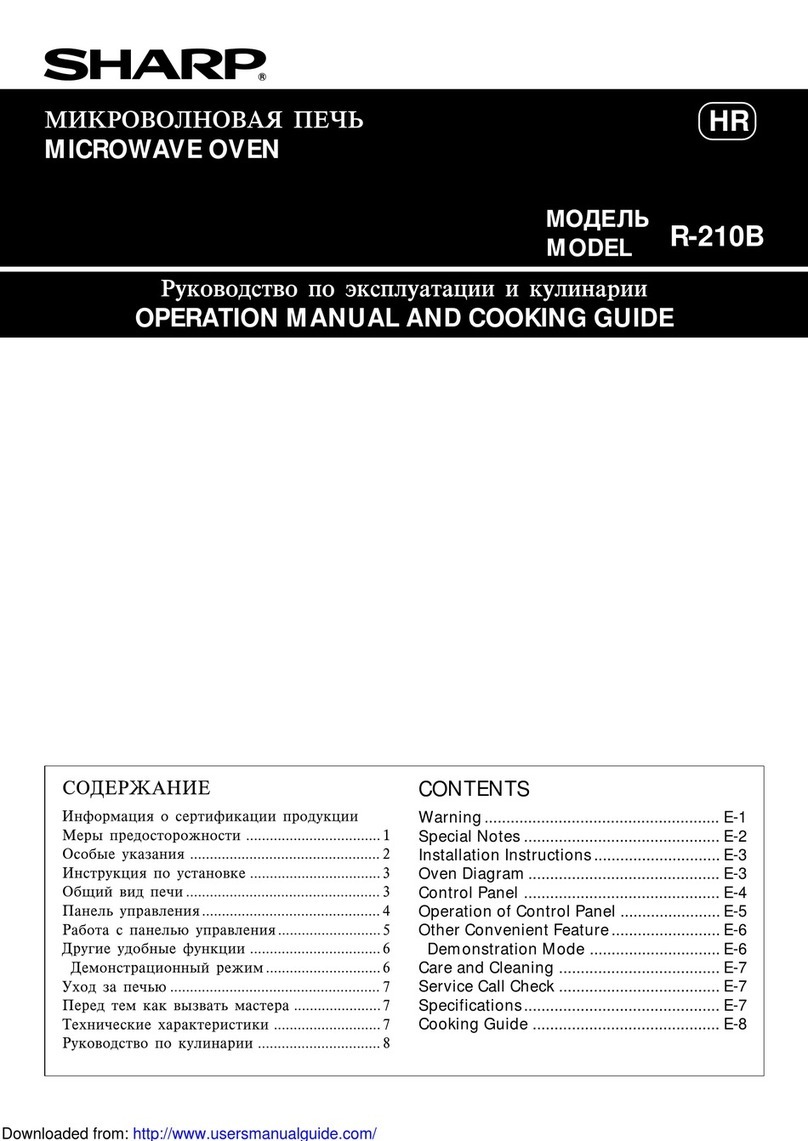 Sharp R-210B Use and care manual