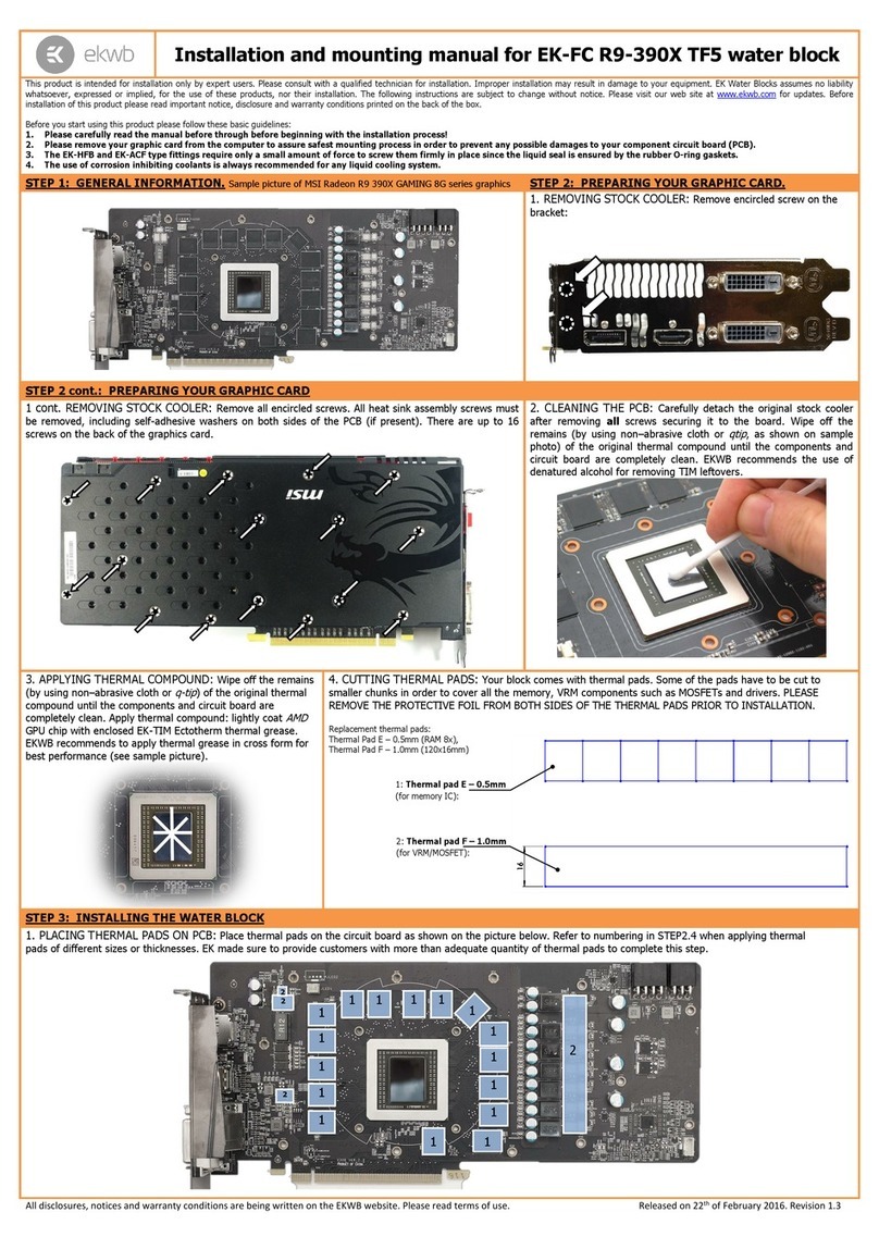 ekwb EK-FC R9-390X TF5 Series Manual