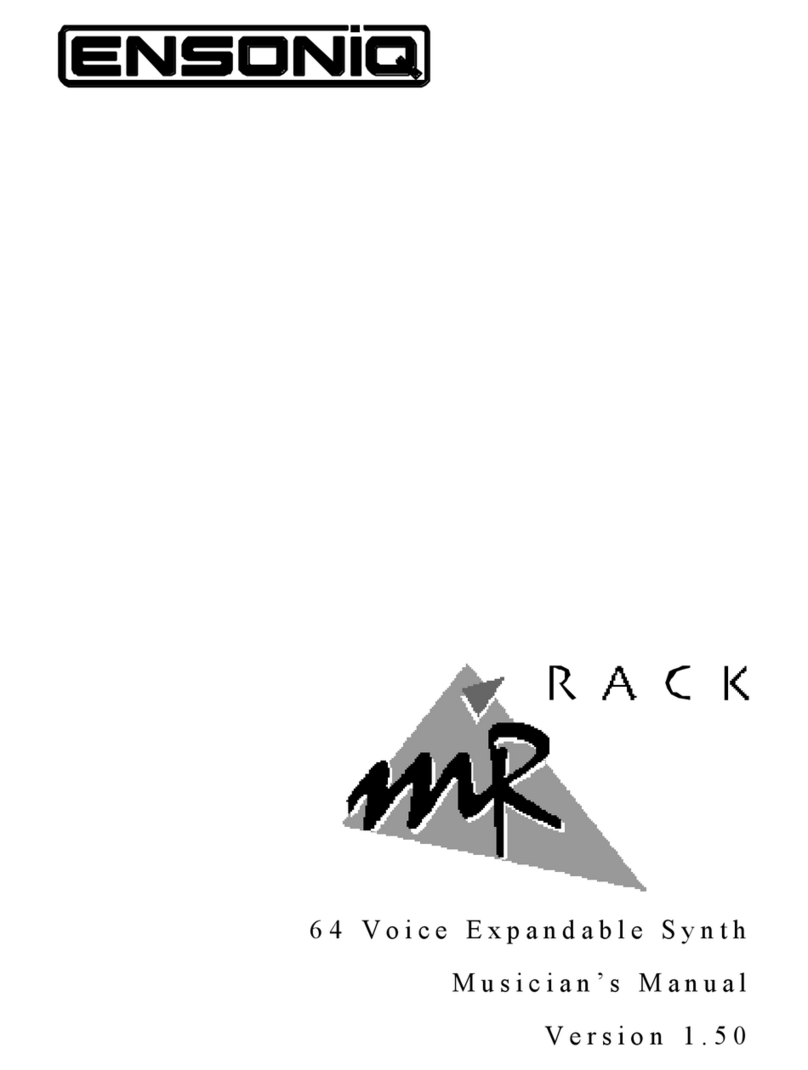 ENSONIQ MR Rack Musician's manual