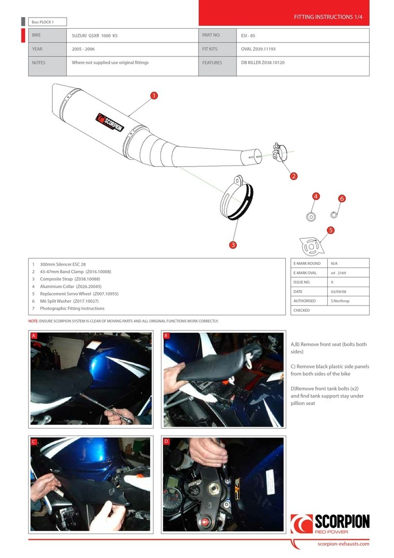 SCORPION ESI - 85 Fitting instructions SCORPION ESI - 85 Fitting instructions