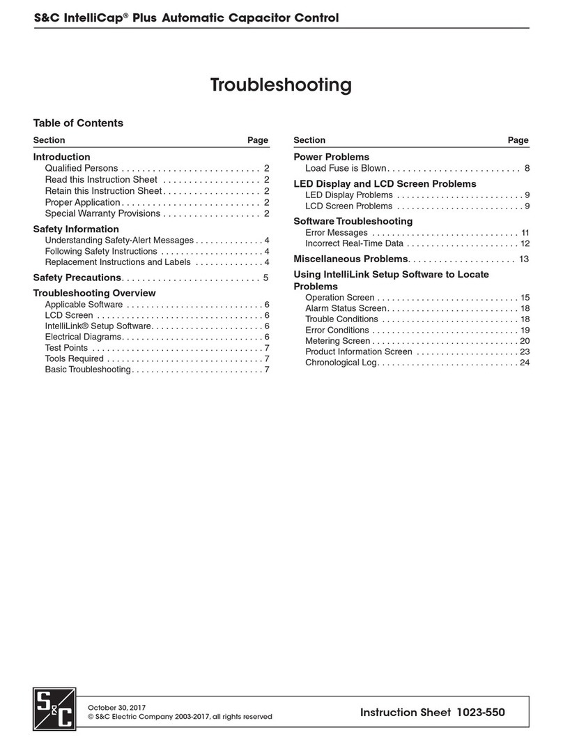 S&C IntelliCap Plus Troubleshooting S&C IntelliCap Plus Troubleshooting