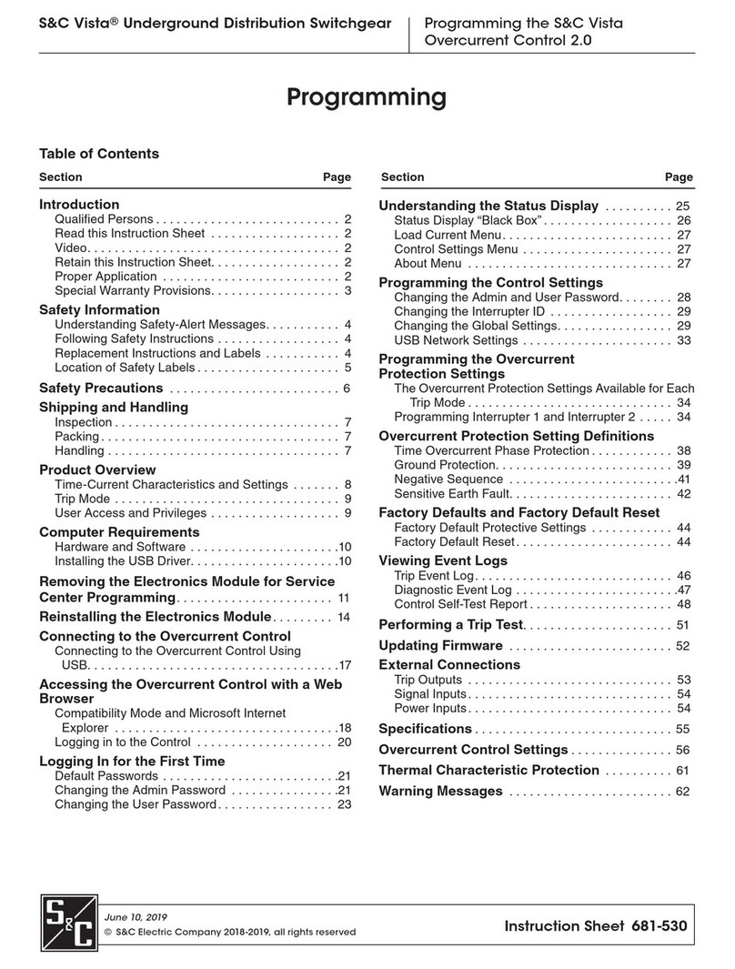 S&C Vista programming
