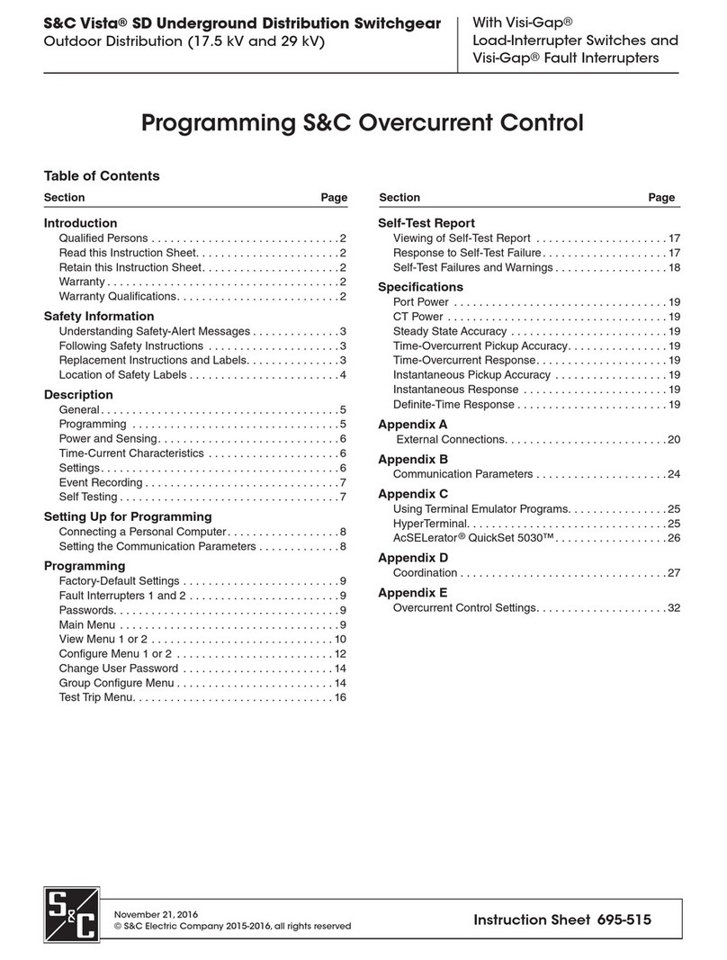 S&C Vista SD programming