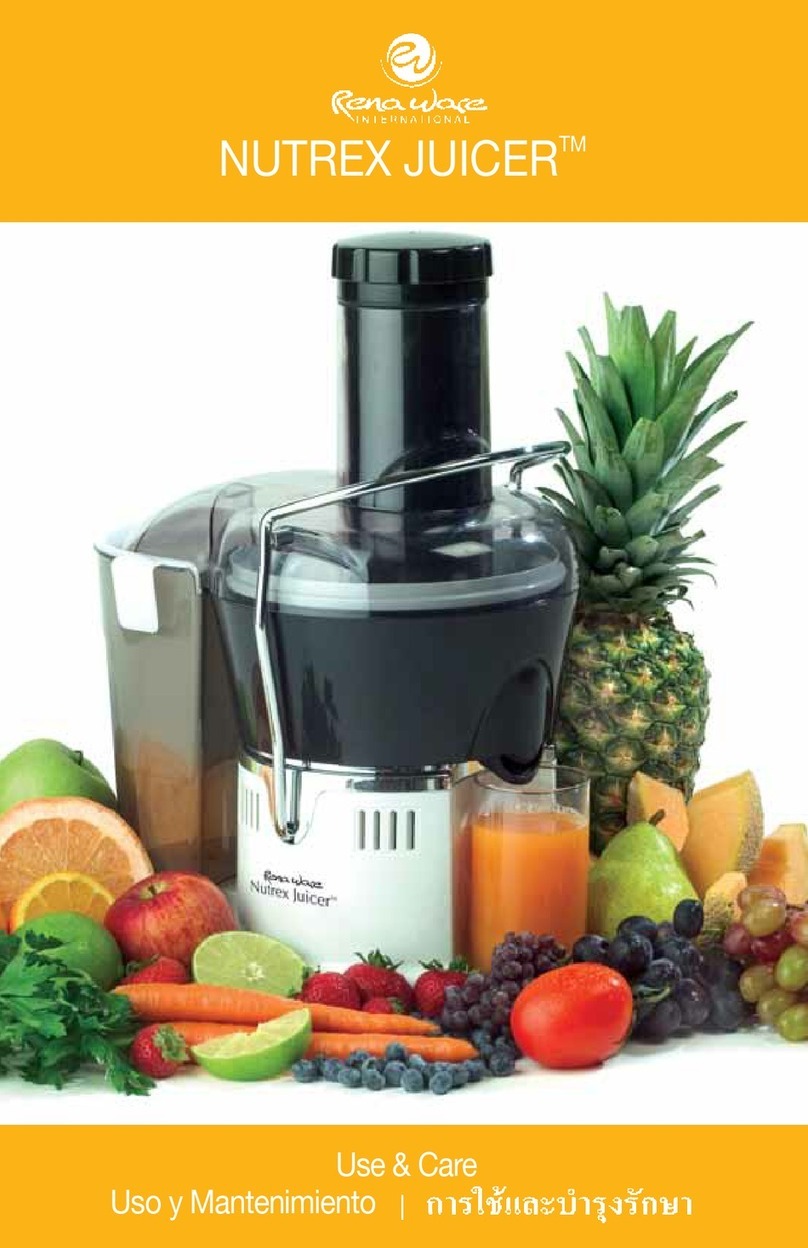 Renaware NUTREX JUICER use & care