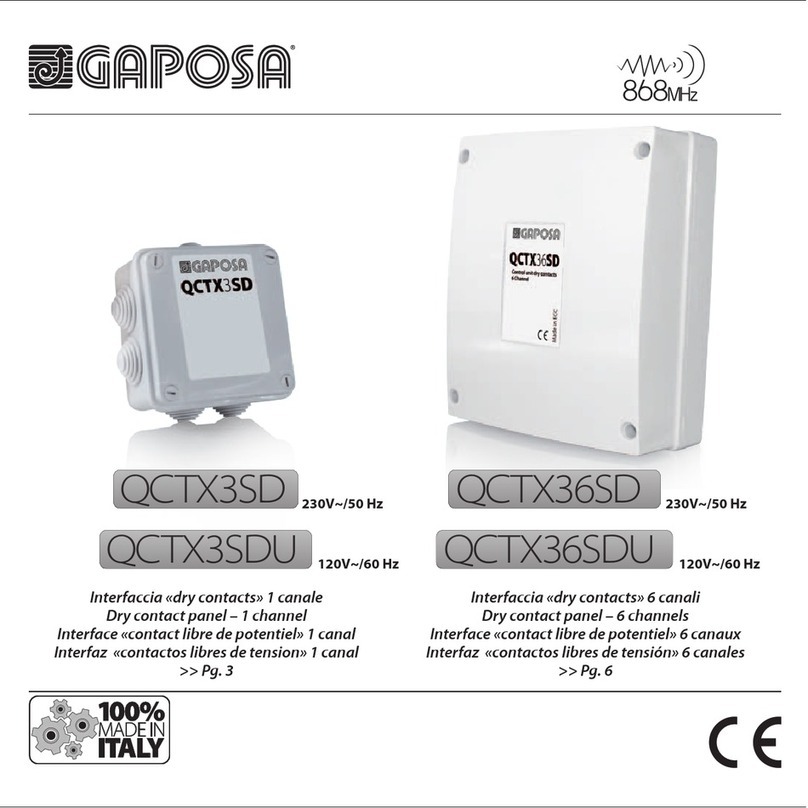 GAPOSA QCTX3SD manual