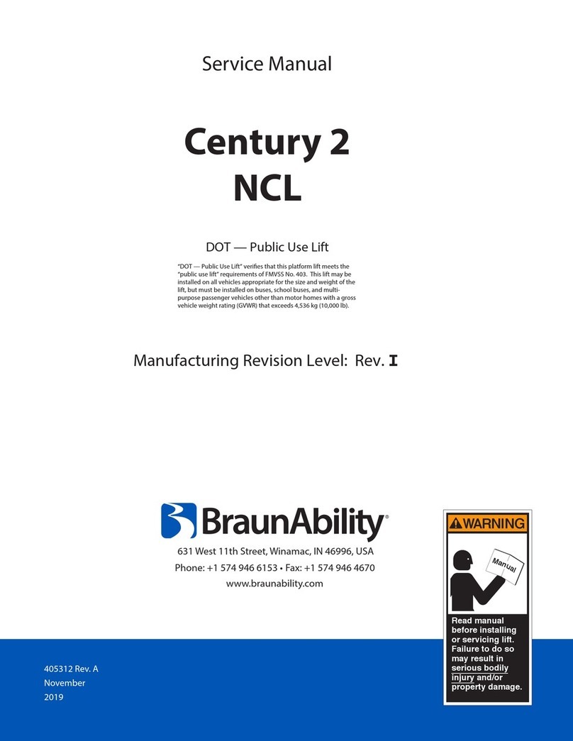 BraunAbility Century 2 NCL Series User manual
