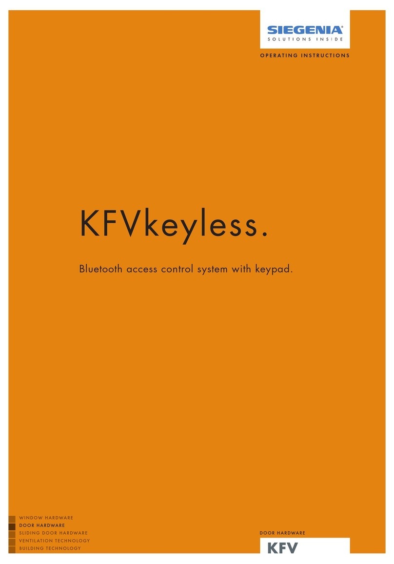 Siegenia KFVkeyless operating instructions