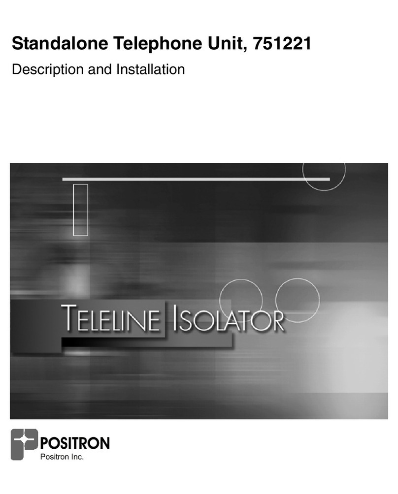 Positron Teleline 751221 Operating and installation instructions