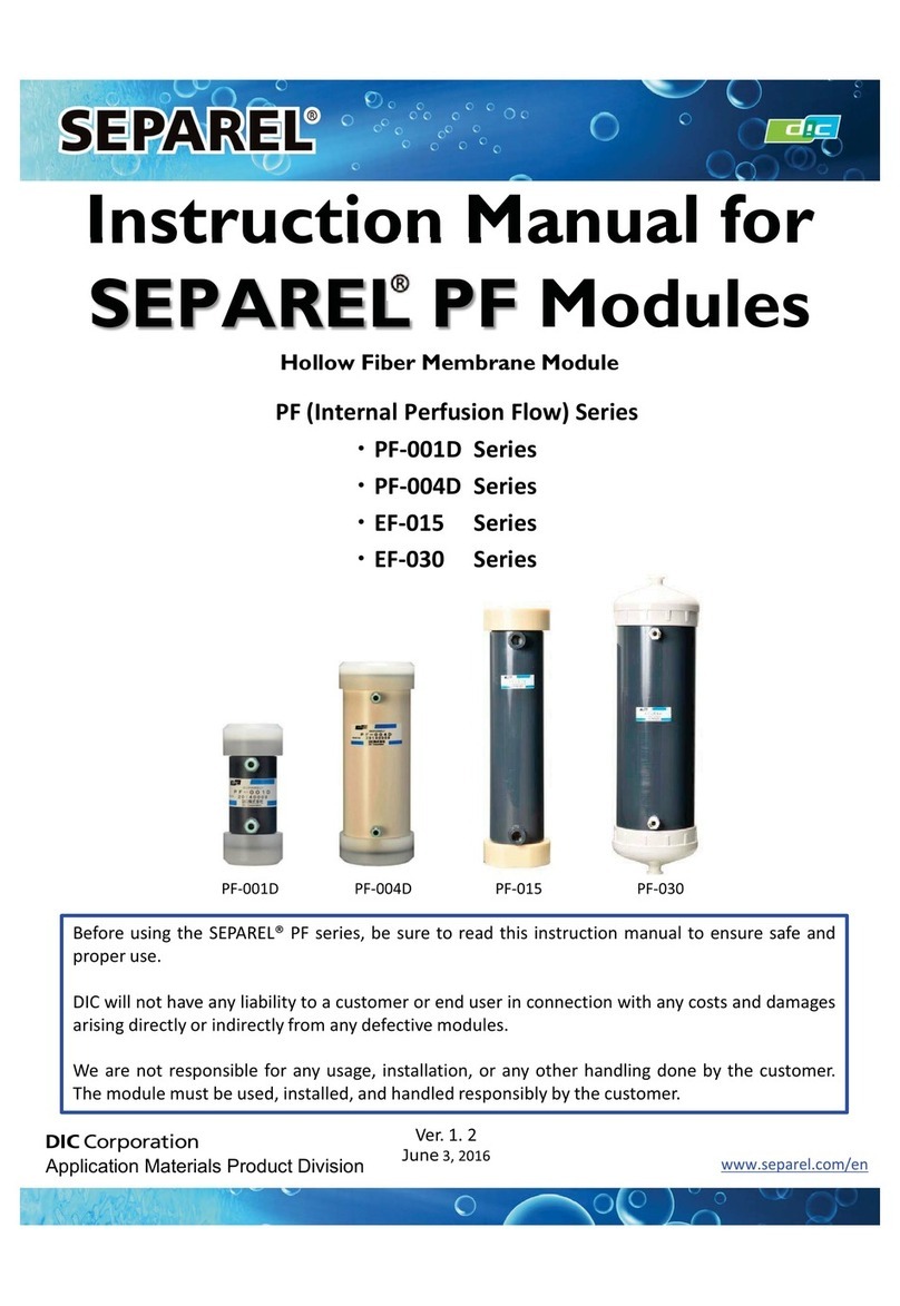 DIC SEPAREL PF Series instruction manual