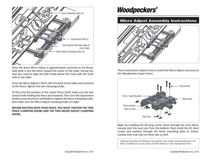 Woodpeckers Micro Adjust Assembly instructions