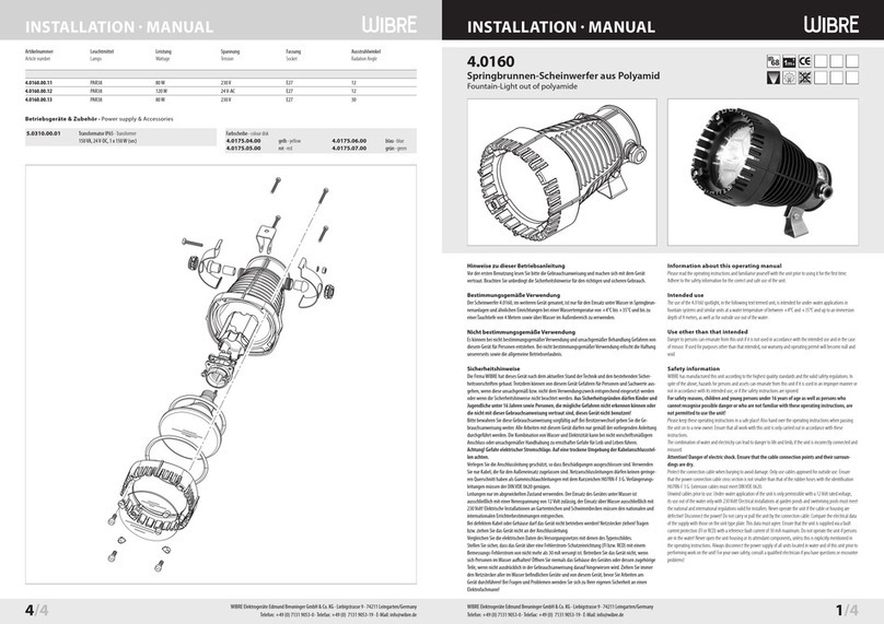 Wibre 4.0160 Series installation manual Wibre 4.0160 Series installation manual