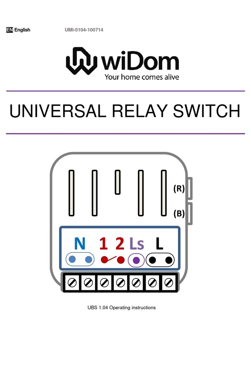 WiDom UNIVERSAL RELAY SWITCH operating instructions
