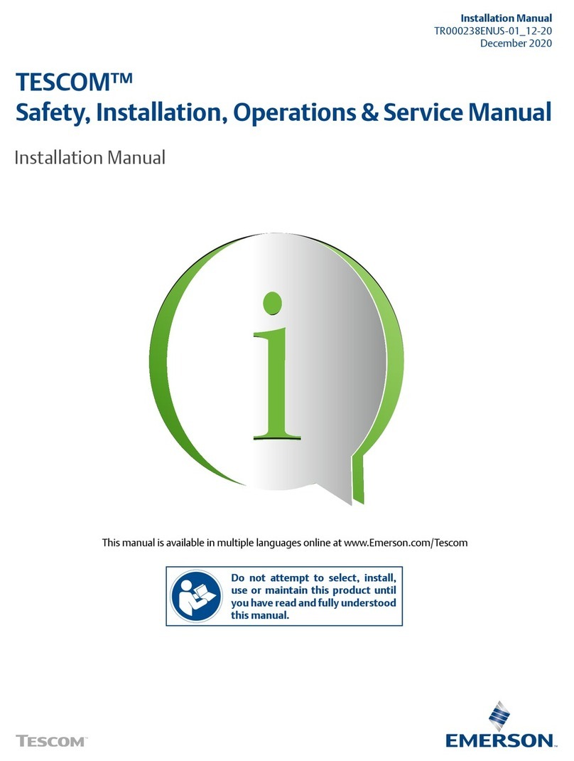 Emerson TESCOM Safety, Installation, Operations & Service Manual