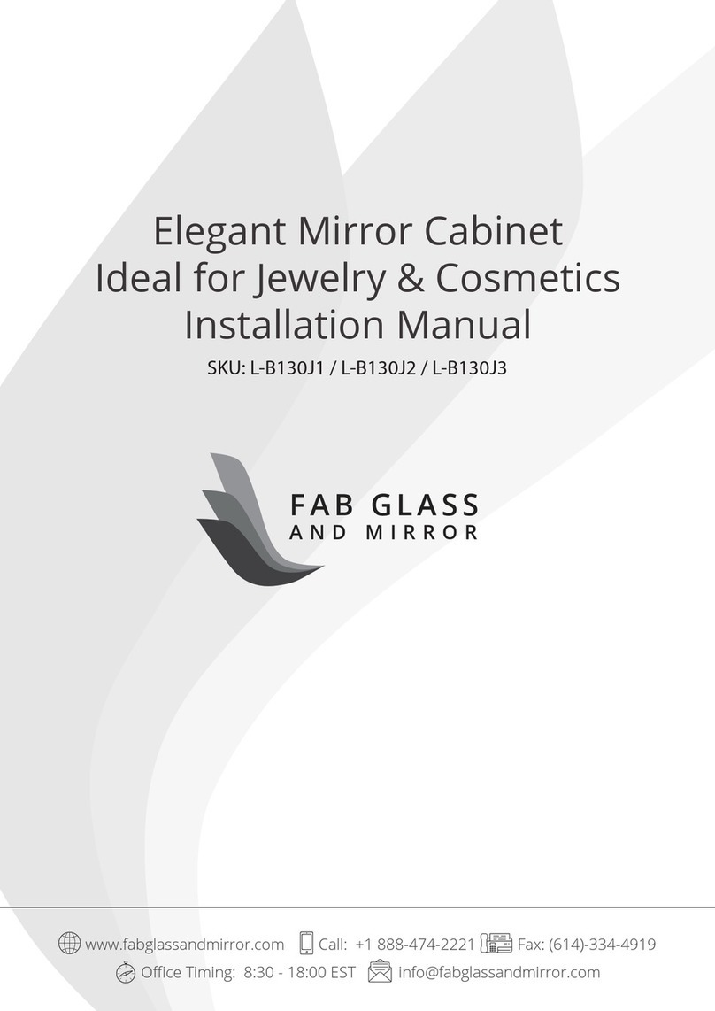 FAB GLASS AND MIRROR L-B130J1 User manual