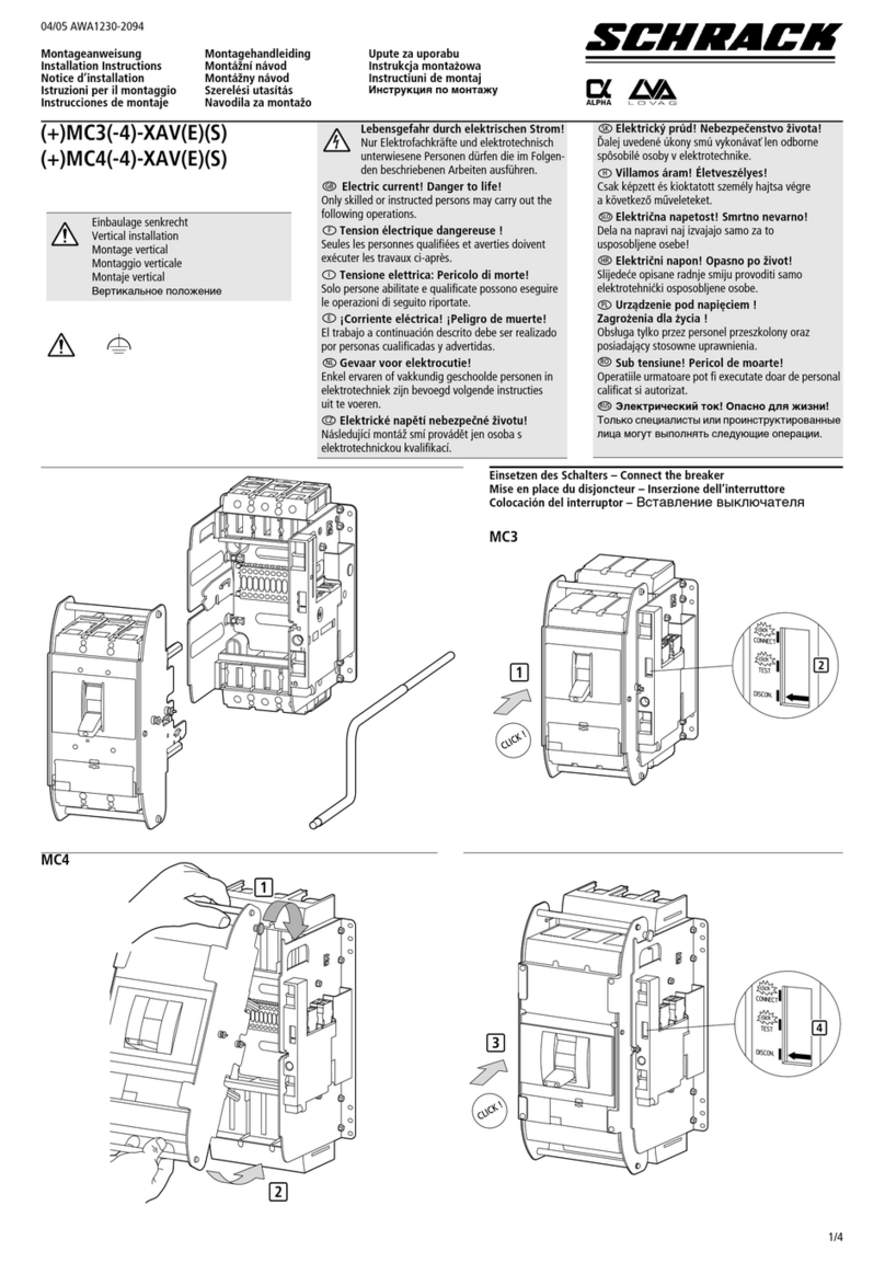Schrack MC3-XAV installation instructions