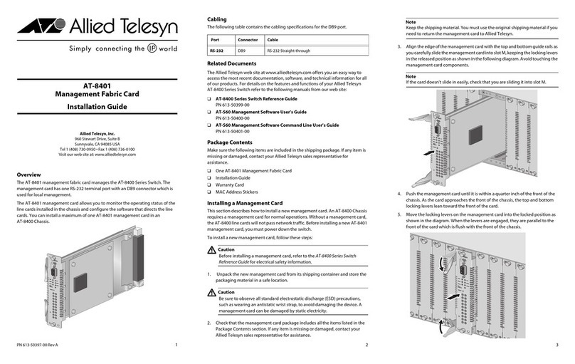 Allied Telesis AT-8401 installation guide