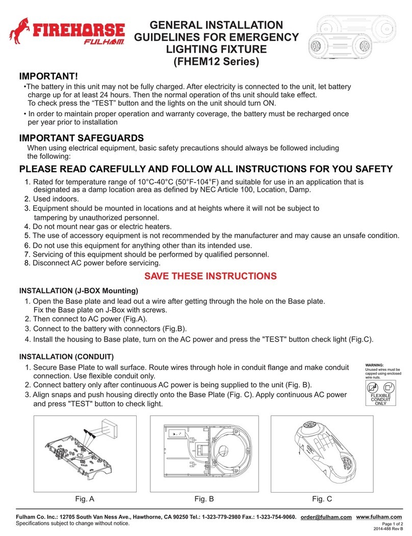 Fulham FIREHORSE FHEM12 Series General installation guidelines Fulham FIREHORSE FHEM12 Series General installation guidelines