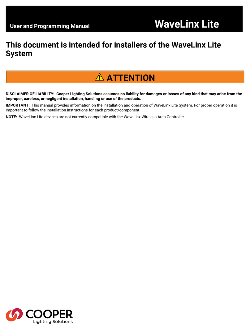 Cooper Lighting WaveLinx Lite Owner's manual