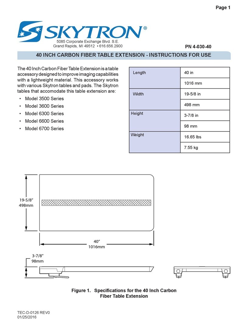 Skytron 3500 Series Instructions for use