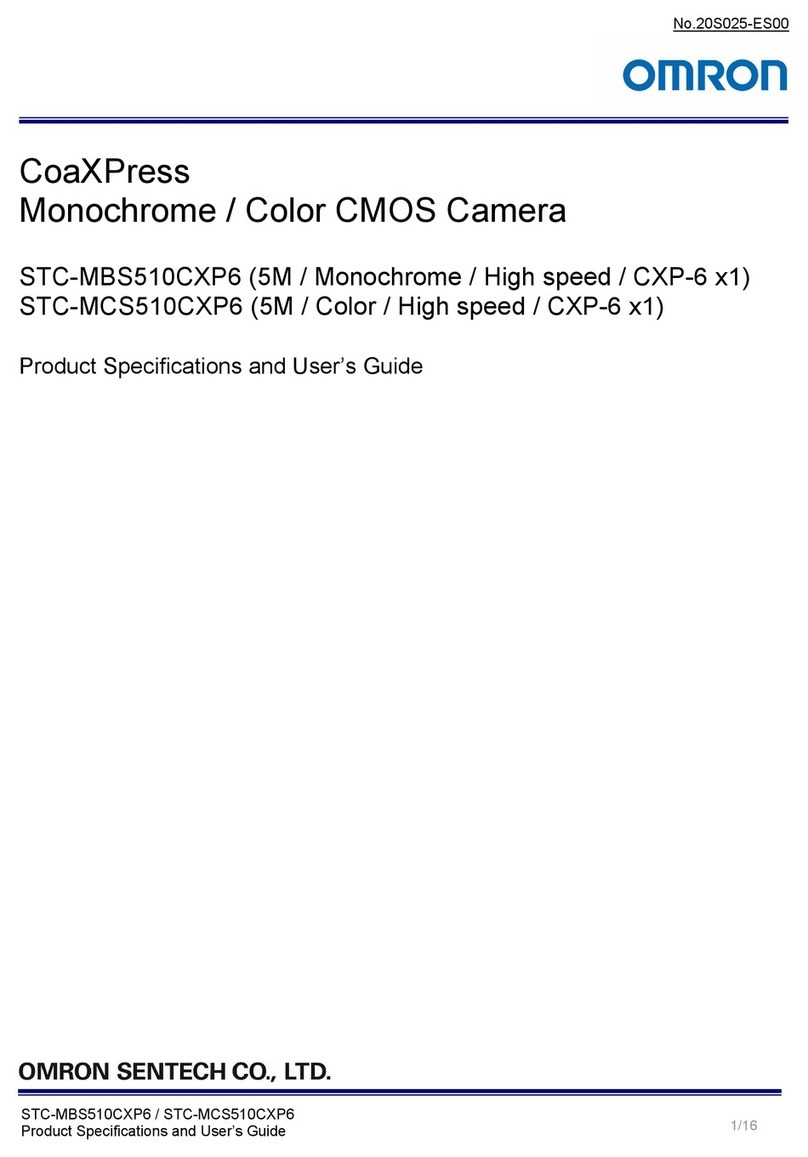 Omron CoaXPress STC-MBS510CXP6 Installation instructions