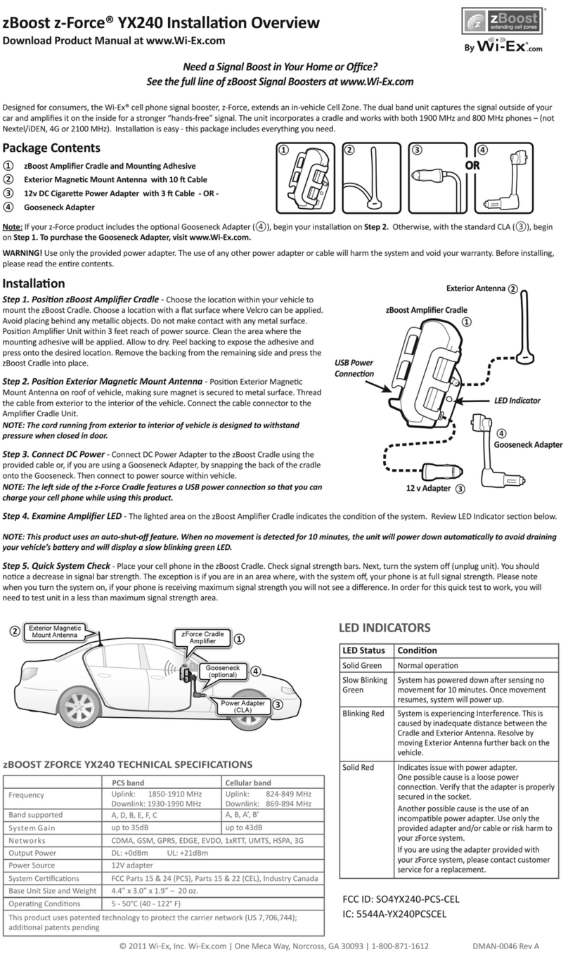 Wi-Ex zBoost z-Force YX240 Installation overview