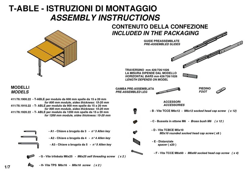 BOX15 T-ABLE 411/78.1900.22 Assembly instructions BOX15 T-ABLE 411/78.1900.22 Assembly instructions