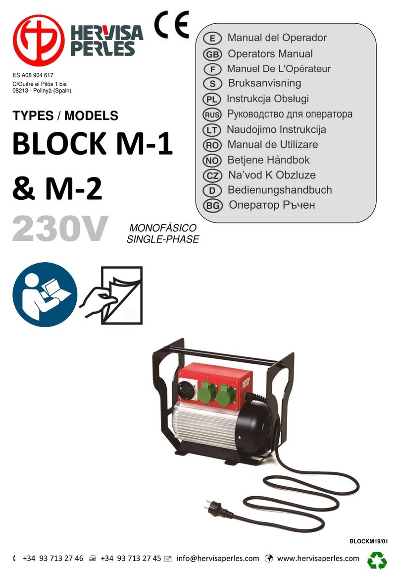 Hervisa Perles BLOCK M-1 Operator's manual