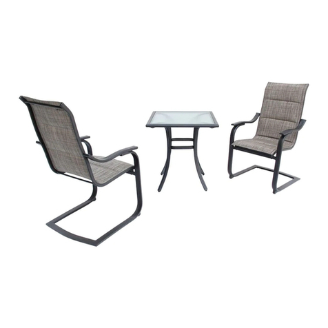 HAMPTON BAY St. Lucia 3 Piece Padded Motion Bistro Set... User manual