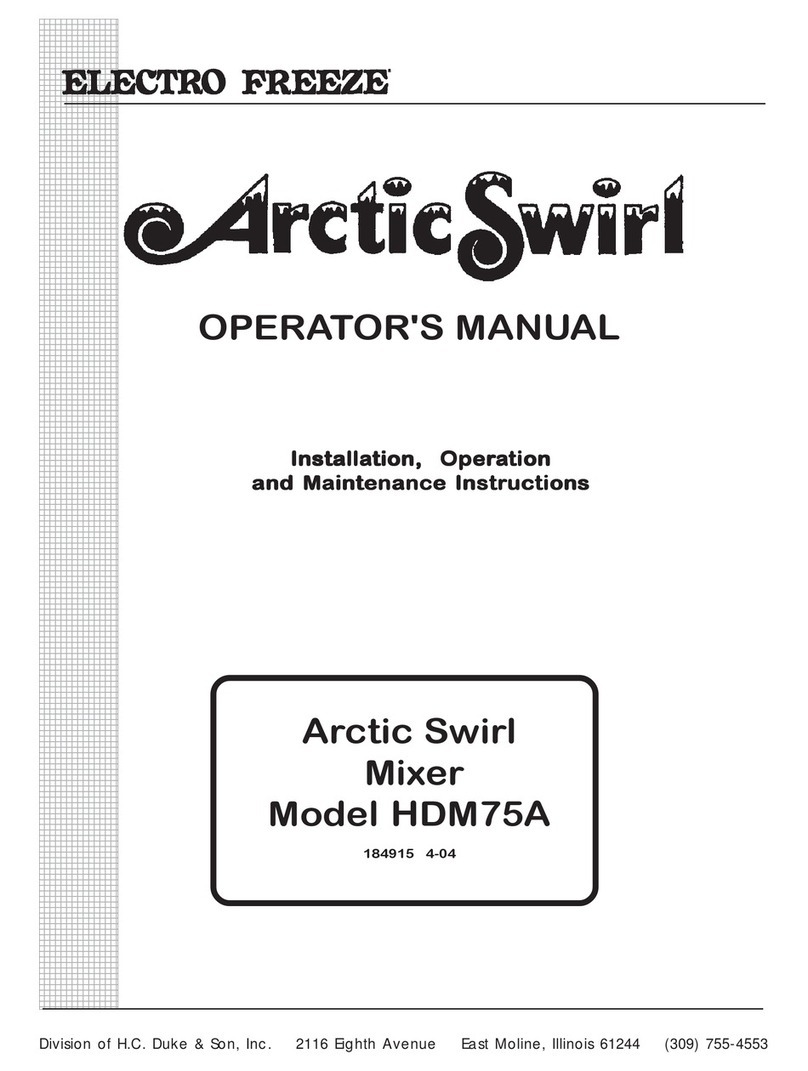 H.C Duke & Son ELECTRO FREEZE Arctic Swirl HDM75A Operator's manual
