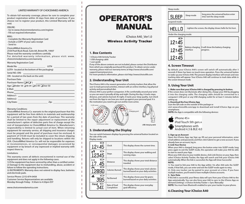 IChoice A40 Operator's manual