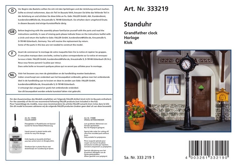 Faller Grandfather clock User manual