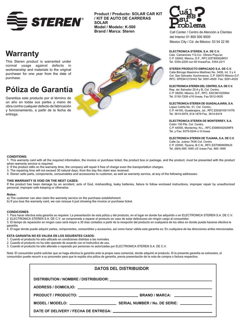 Steren K-500 instruction manual
