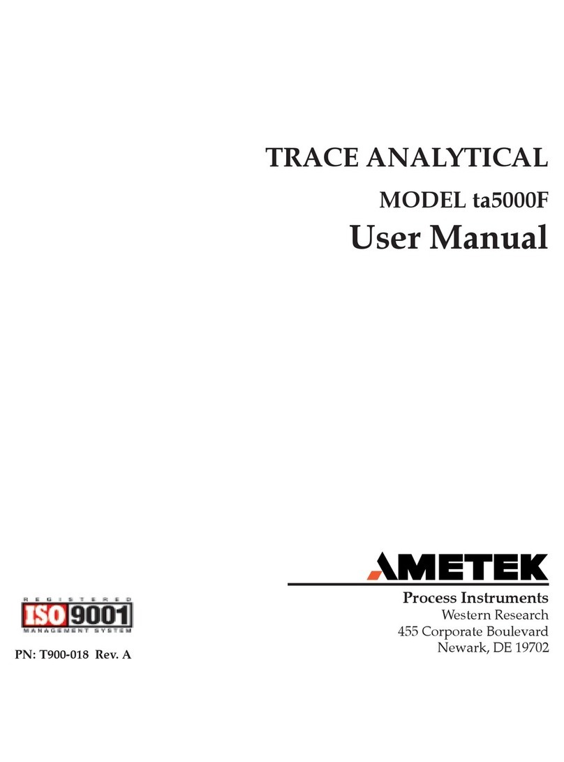 Ametek TRACE ANALYTICAL TA5000F User manual