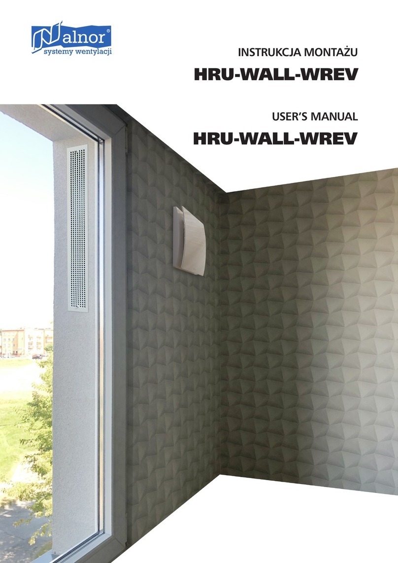 Alnor HRU-WALL-WREV user manual
