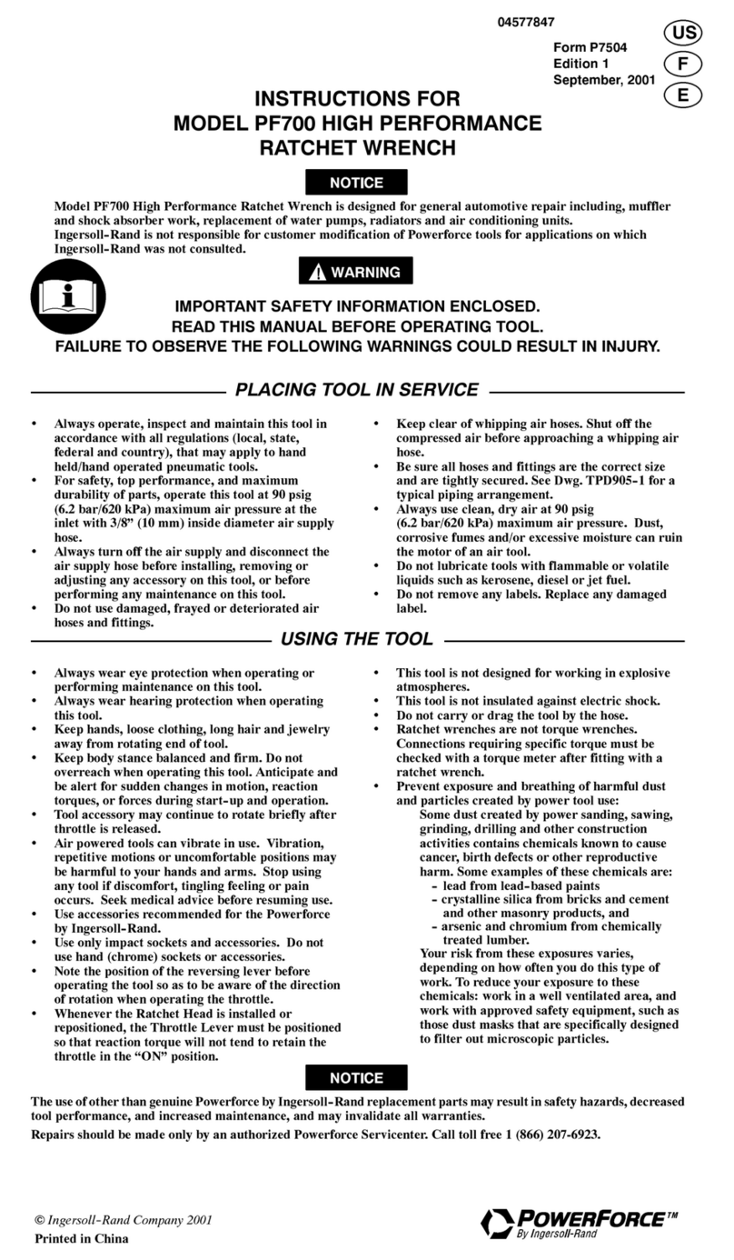 Ingersoll-Rand PowerForce PF700 instructions