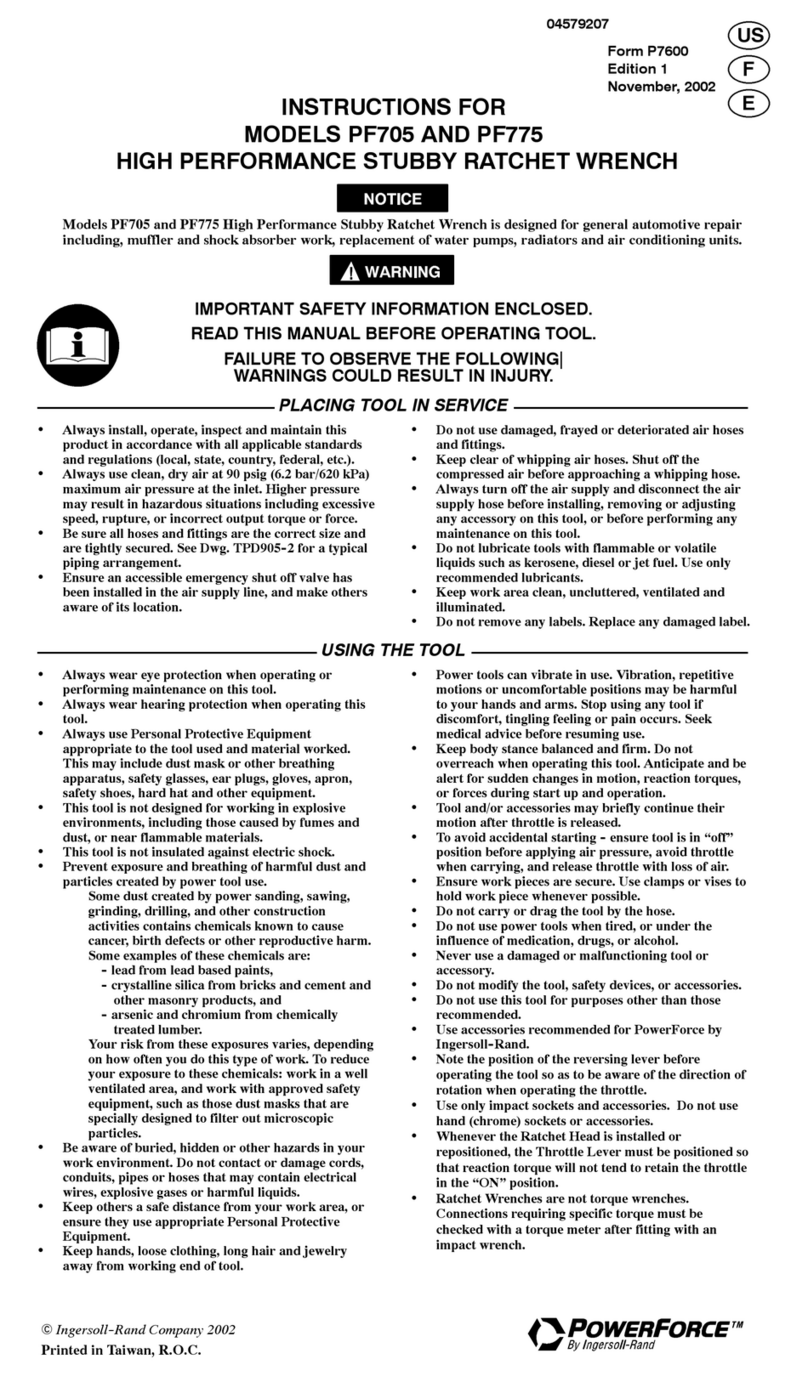 Ingersoll-Rand PowerForce PF705 instructions