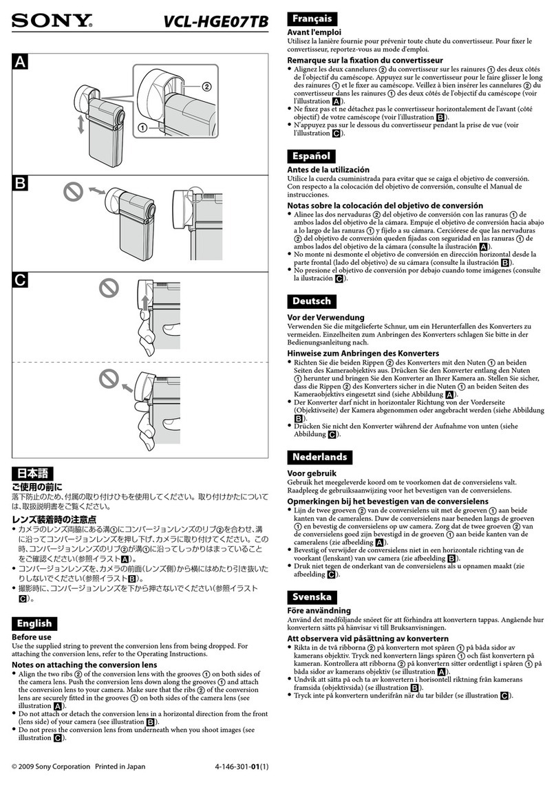 Sony VCL-HGE07TB User manual