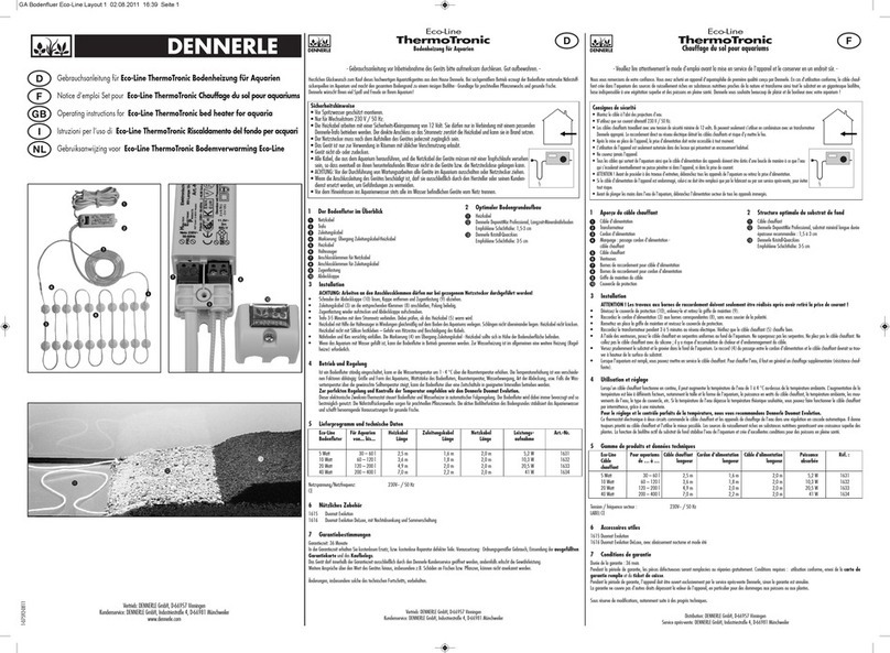 Dennerle Eco-LIne ThermoTronic User manual