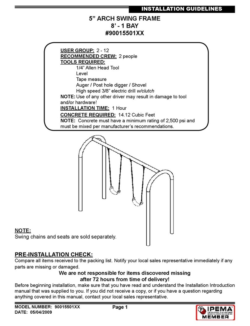 Bluegrass Playgrounds 90015501 Series Installation guidelines