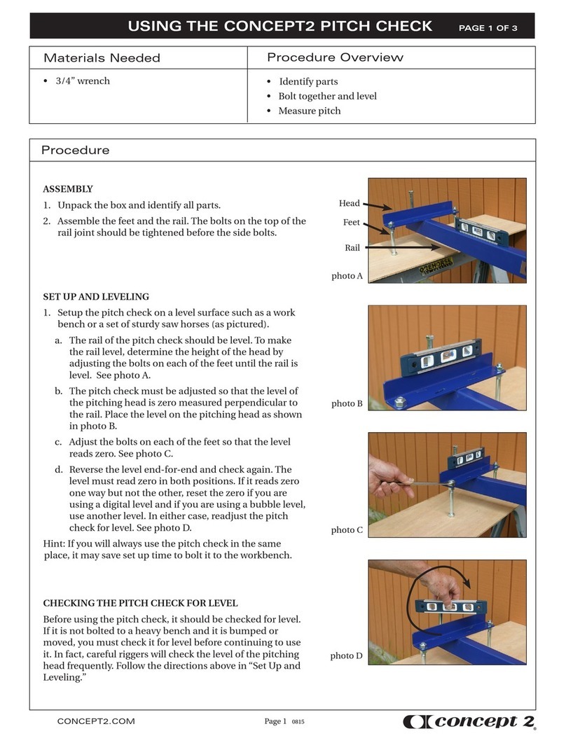 Concept2 PITCH CHECK Using
