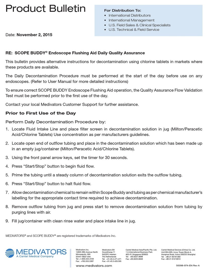 Cantel Medical MEDIVATORS SCOPE BUDDY Product bulletin
