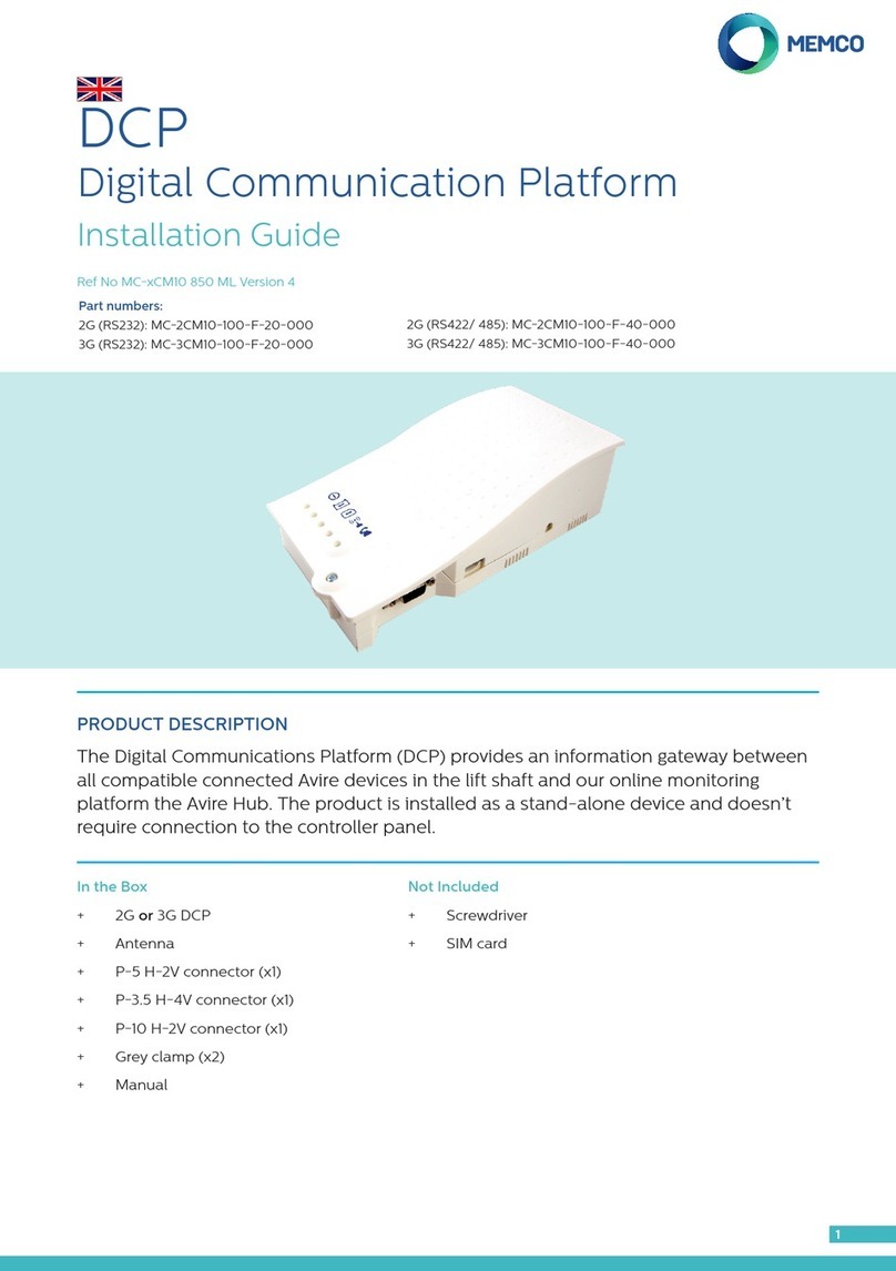 Memco MC-2CM10-100-F-20-000 installation guide