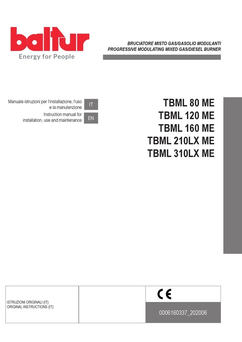 baltur TBML 80 ME Instruction manual for installation, use and maintenance