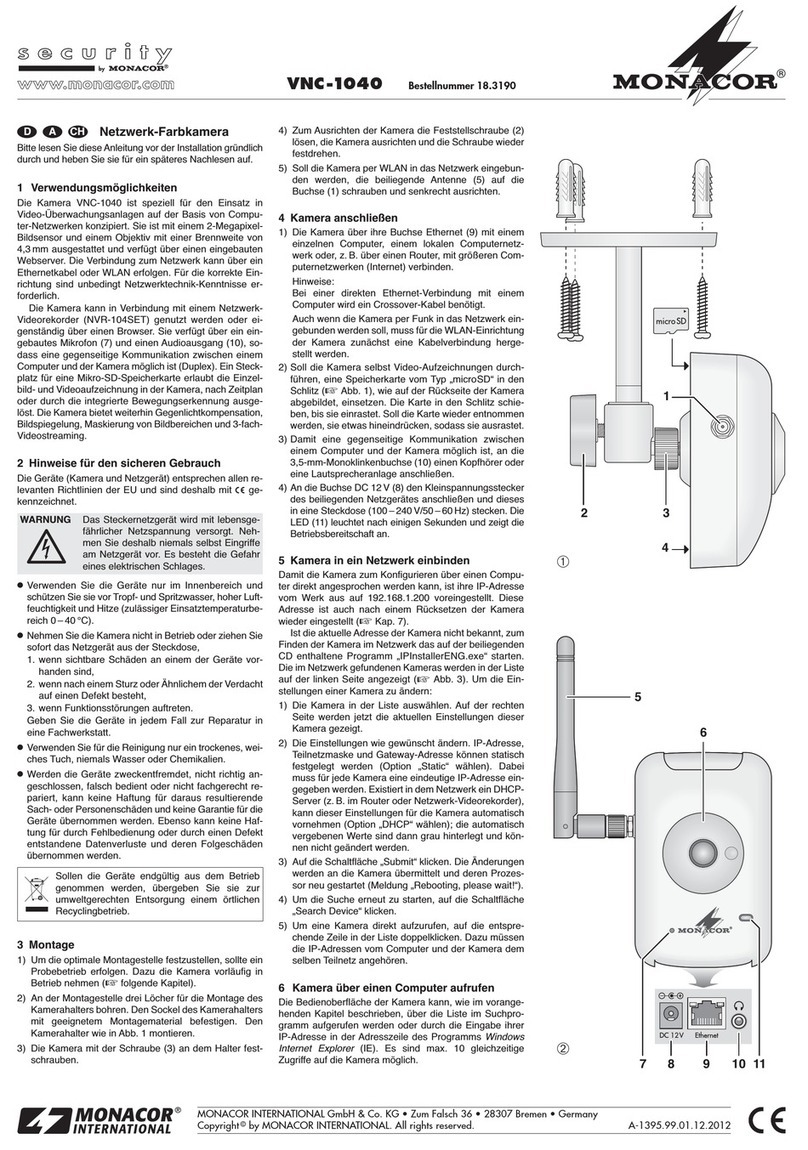 Monacor VNC-1040 User manual